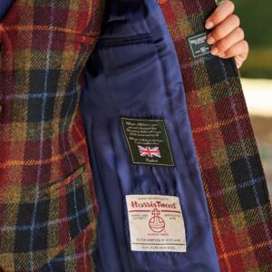 Harris Tweed Dames Jasje "Carola" In Check Of Island