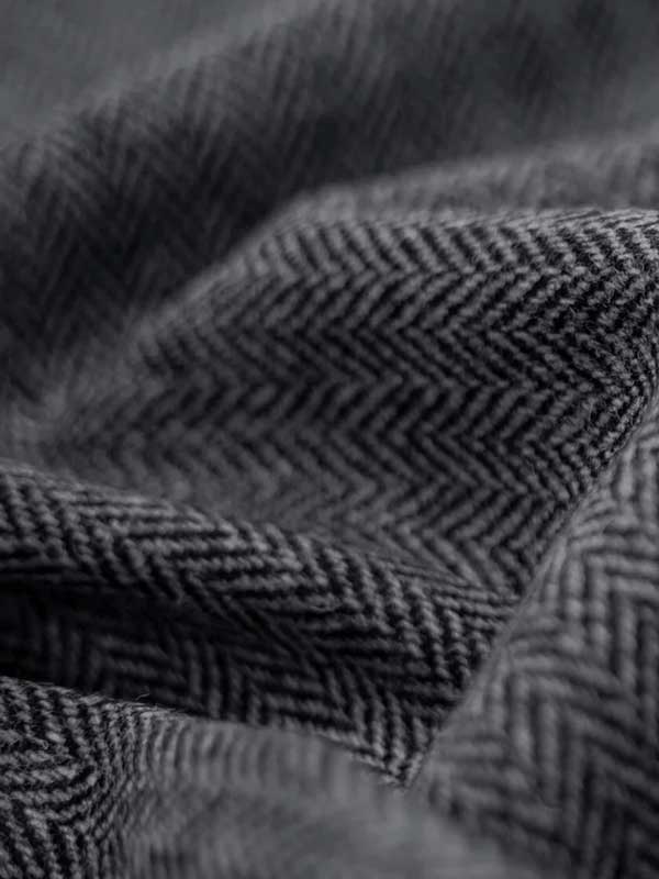 Harris Tweed Bodywarmer “Levi” In Anthra Herringbone