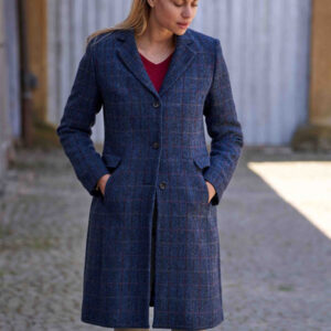 Harris Tweed Damesjas "Emilia" In Scottish Blue