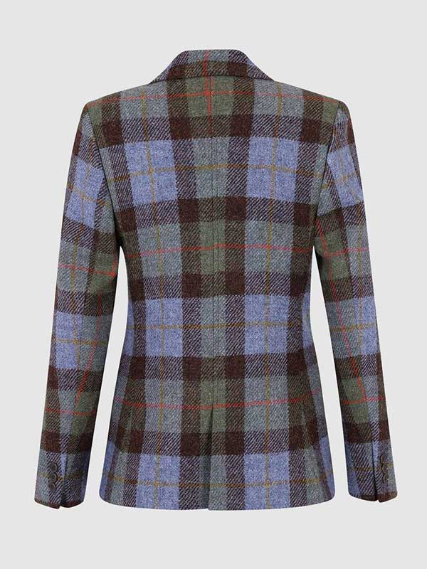 Harris Tweed Dames Jas Claire - Green/Blue Check