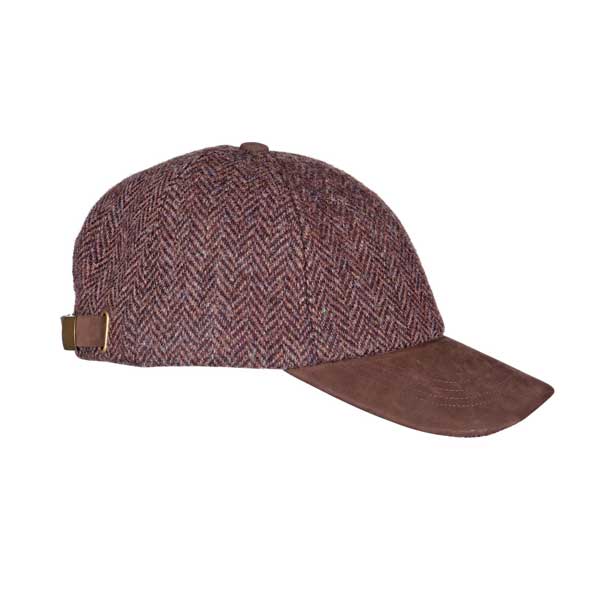 Harris Tweed Cap, Brown Herringbone