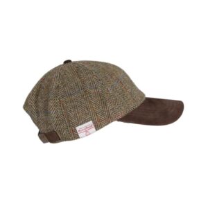 Harris Tweed Brungton Baseball Cap Moss Green