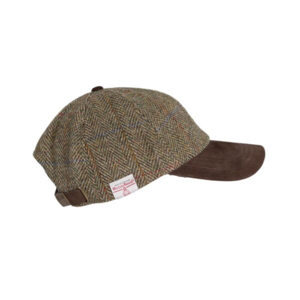 Harris Tweed Brungton Baseball Cap Moss Green