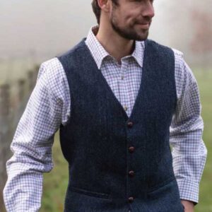 Harris Tweed Dalston Waistcoat Midnight Blue