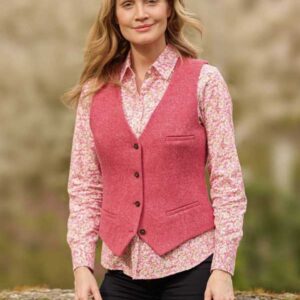 Harris Tweed Dames Vestje "Lea" In Pink