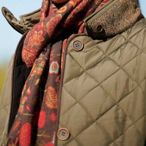 Dames Steppmantel Gabby Met Tweedbekleding In Olive