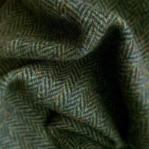 Harris Tweed Jacket "London" In Green Island Herringbone