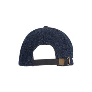 Harris Tweed Brungton Baseball Cap Midnight Blue