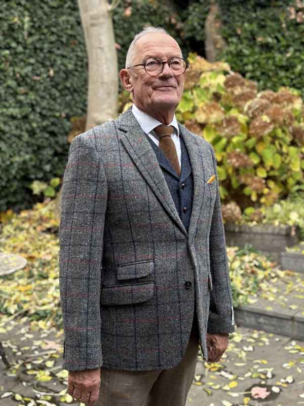 Harris Tweed Jacket "London" In Anthra Check