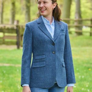 Harris Tweed Dames Jasje "Carola" In Blue Shadow
