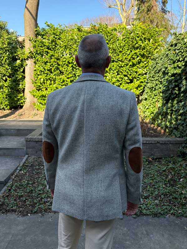 Harris Tweed Jacket "London" In Light Grey