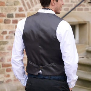 Harris Tweed Vestje "Tailor" Zonder Revers In Charcoal
