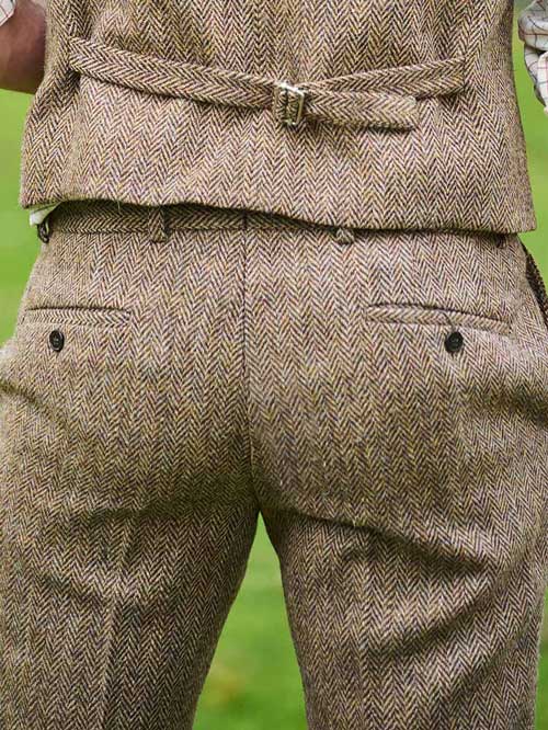 Harris Tweed Pantalon "Mr. Miller" In Country Herringbone