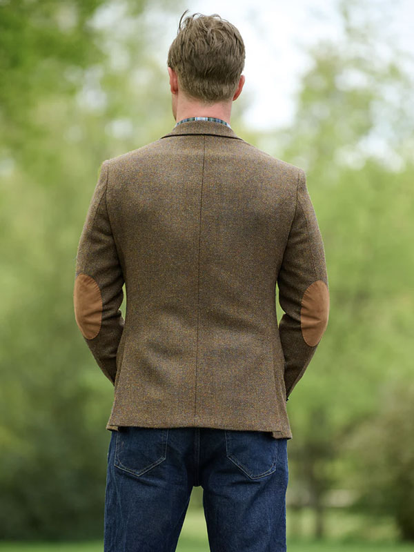 Harris Tweed Jacket "London" In Tweed Shadow