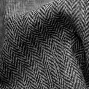 Harris Tweed Flat Cap "Henry" In Black Herringbone