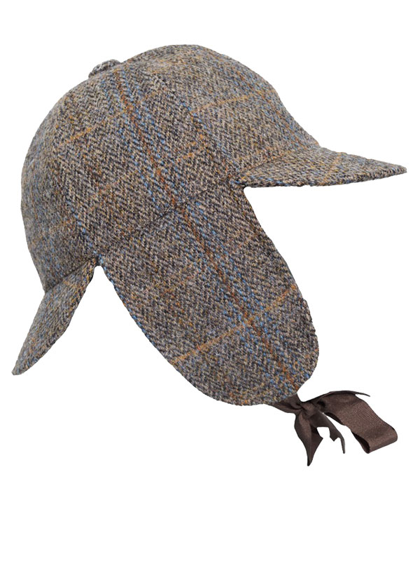 Harris Tweed Deerstalker Hat Watson Clinton Brown