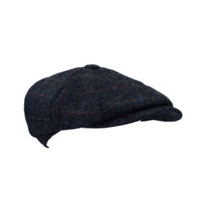 Harris Tweed 8-Panel Thomas Baker Boy Cap Royal Blue