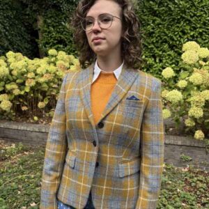 Harris Tweed Dames Blazer "LadiesClub" In Amber Check