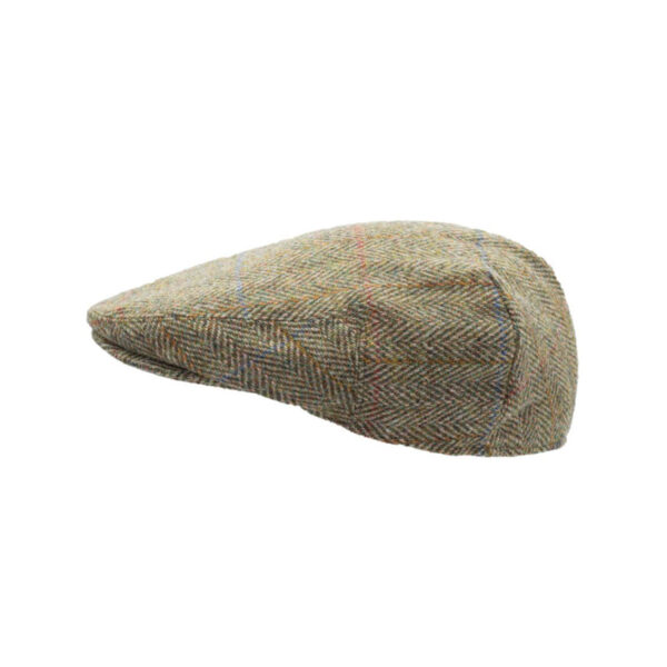 Harris Tweed Flat Cap Oakmoor Moss Green