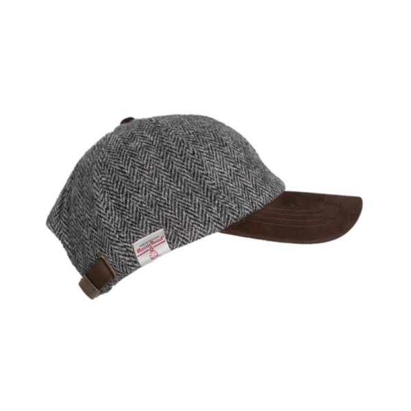 Harris Tweed Brungton Baseball Cap Steel Grey