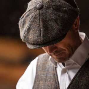 Harris Tweed 8-Panel Thomas Baker Boy Cap Clinton Brown