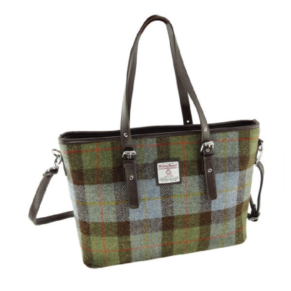 Harris Tweed 'Spey' Tote Bag' In MacLeod Tartan