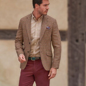 Harris Tweed Jacket "London" In Country Houndstooth