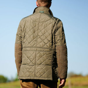 Heren SteppJack "Boston" Met Harris Tweed Details In Olive