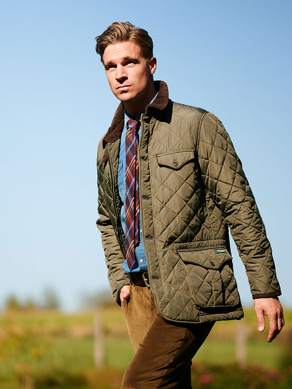 Heren SteppJack "Boston" Met Harris Tweed Details In Olive