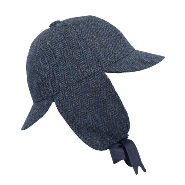 Harris Tweed Deerstalker Hat Watson Midnight Blue