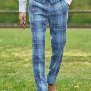 Harris Tweed Pantalon "Mr. Miller" In Jeans Herringbone