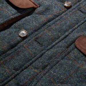 Harris Tweed Gilet, Bodywarmer - Blue
