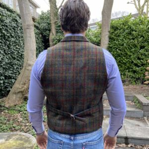 DF Harris Tweed Waistcoat Met Revers 650