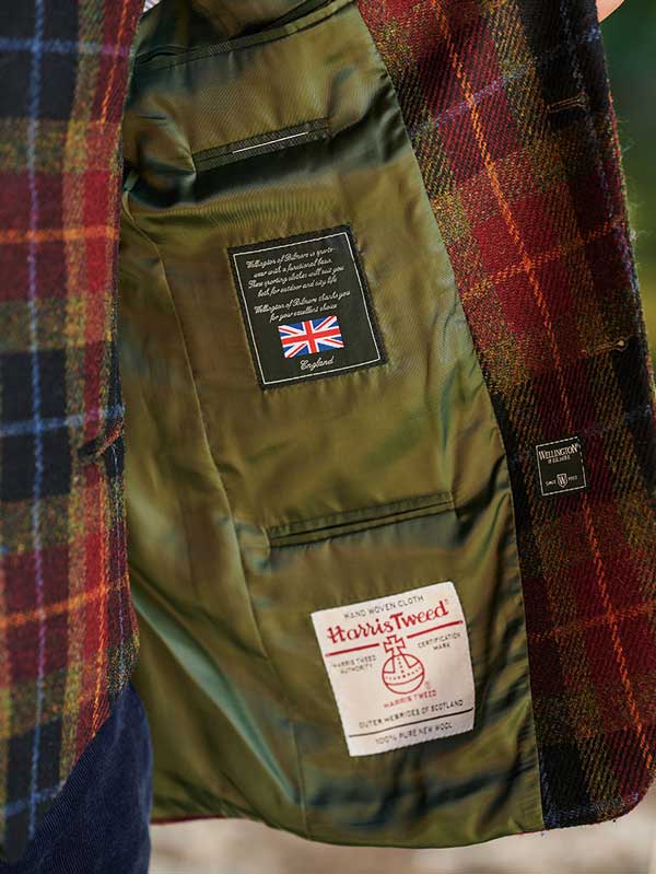 Harris Tweed Jacket "London" In Check Of Island