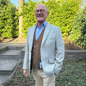 Harris Tweed Jacket "London" In Light Grey