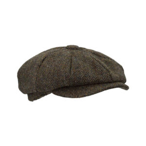 Harris Tweed 8-Panel Thomas Baker Boy Cap Charcoal