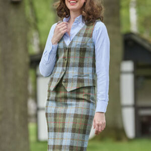 Harris Tweed Dames Vestje "Lea" In Highland Check