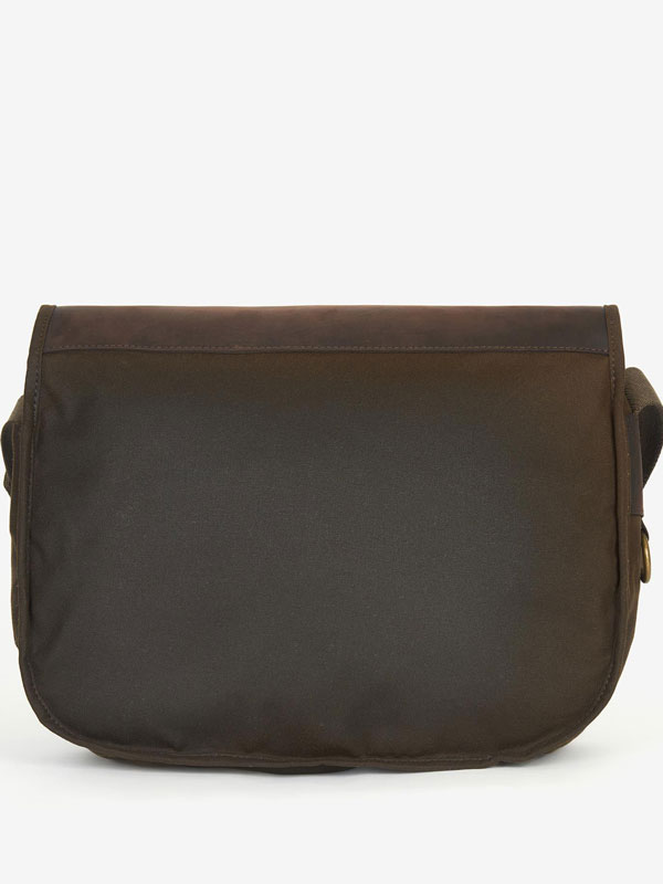 Barbour Wax Leather Tarras Bag Olive