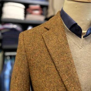 Harris Tweed Jacket "London" In Multicolor Rust