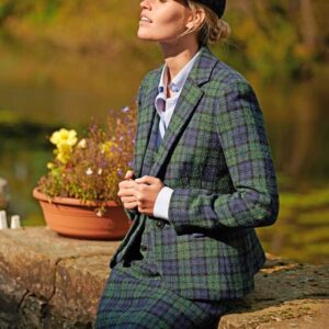 Harris Tweed Dames Rok "Pencil-Skirt" In Blackwatch