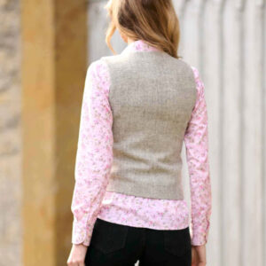 Harris Tweed Dames Vestje "Lea" In Light Grey