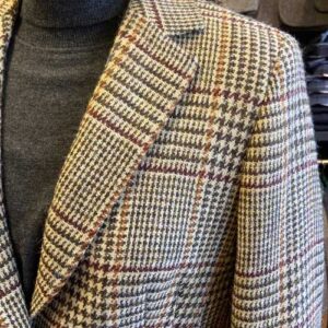 Harris Tweed Dames Jasje Kort "Ami" In Scottish Check