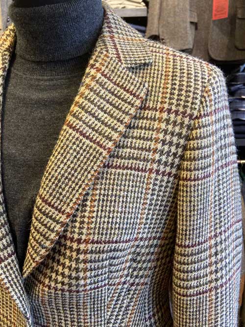 Harris Tweed Dames Jasje Kort "Ami" In Scottish Check