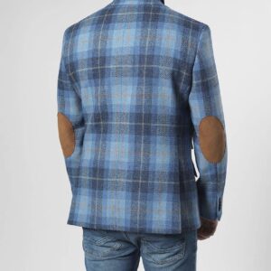 Harris Tweed Jacket "London" In Jeans Herringbone