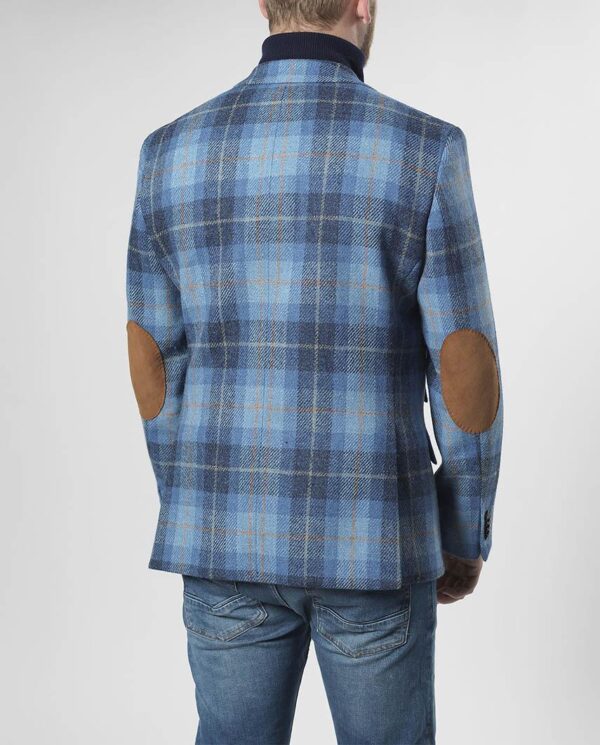 Harris Tweed Jacket "London" In Jeans Herringbone