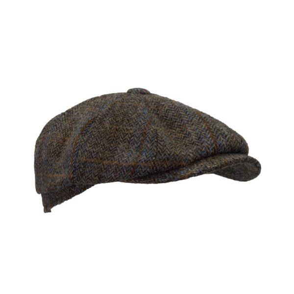 Harris Tweed 8-Panel Thomas Baker Boy Cap Clinton Brown