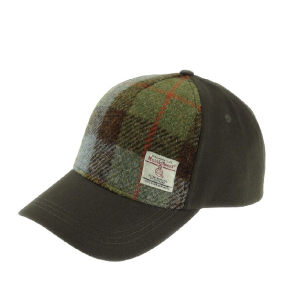 Baseball Cap with Harris Tweed in Macleod Tartan