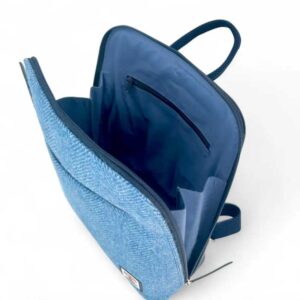 Harris Tweed Backpack In Sky Blue