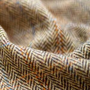 Harris Tweed Pantalon "Mr. Miller" In Sand Herringbone