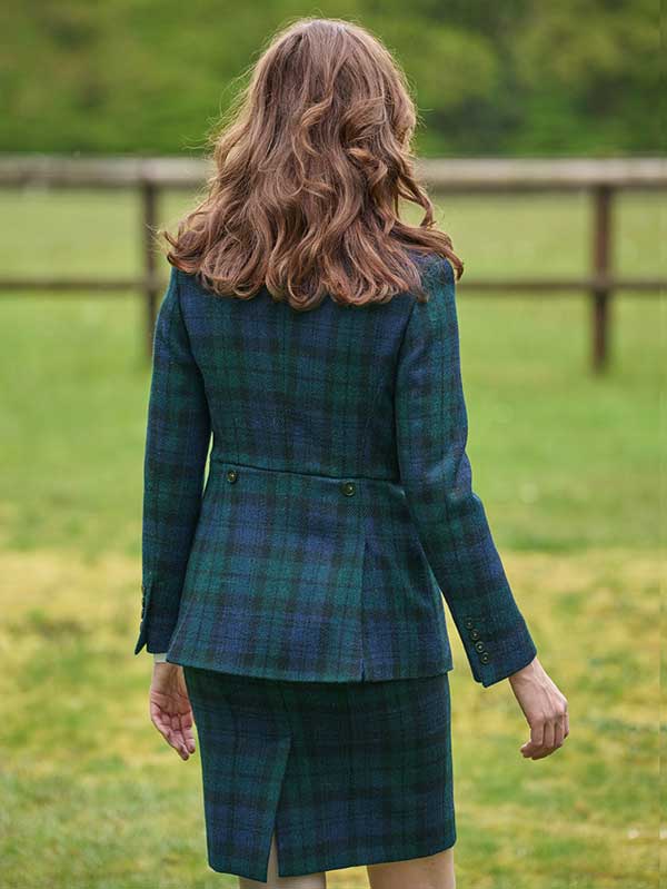 Harris Tweed Dames Jasje "Carola" In Blackwatch